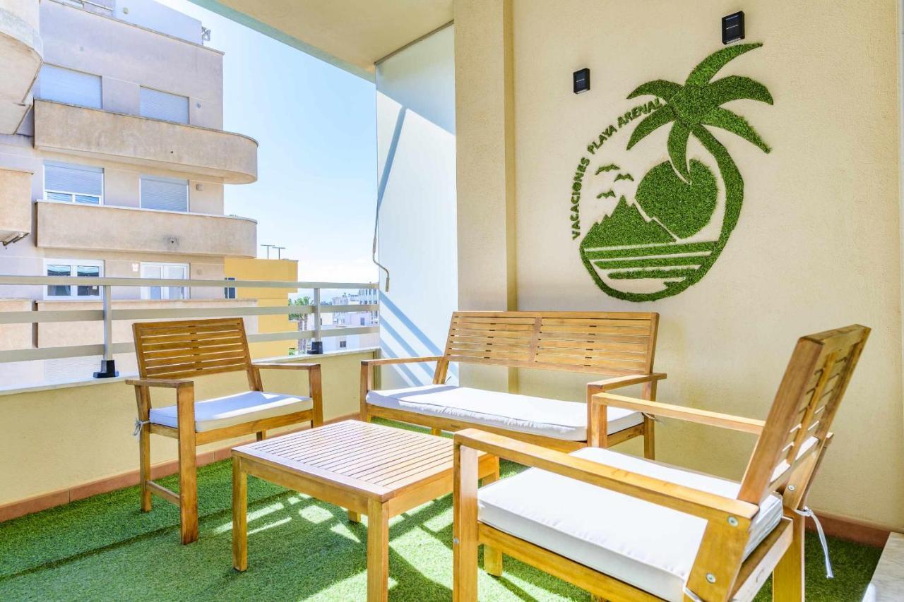 Apart Port Arenal Con Terraza Y Piscina Бурриана Экстерьер фото